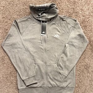 *New* Adidas m Gray Zip-Up Training Hoodie (Mens)